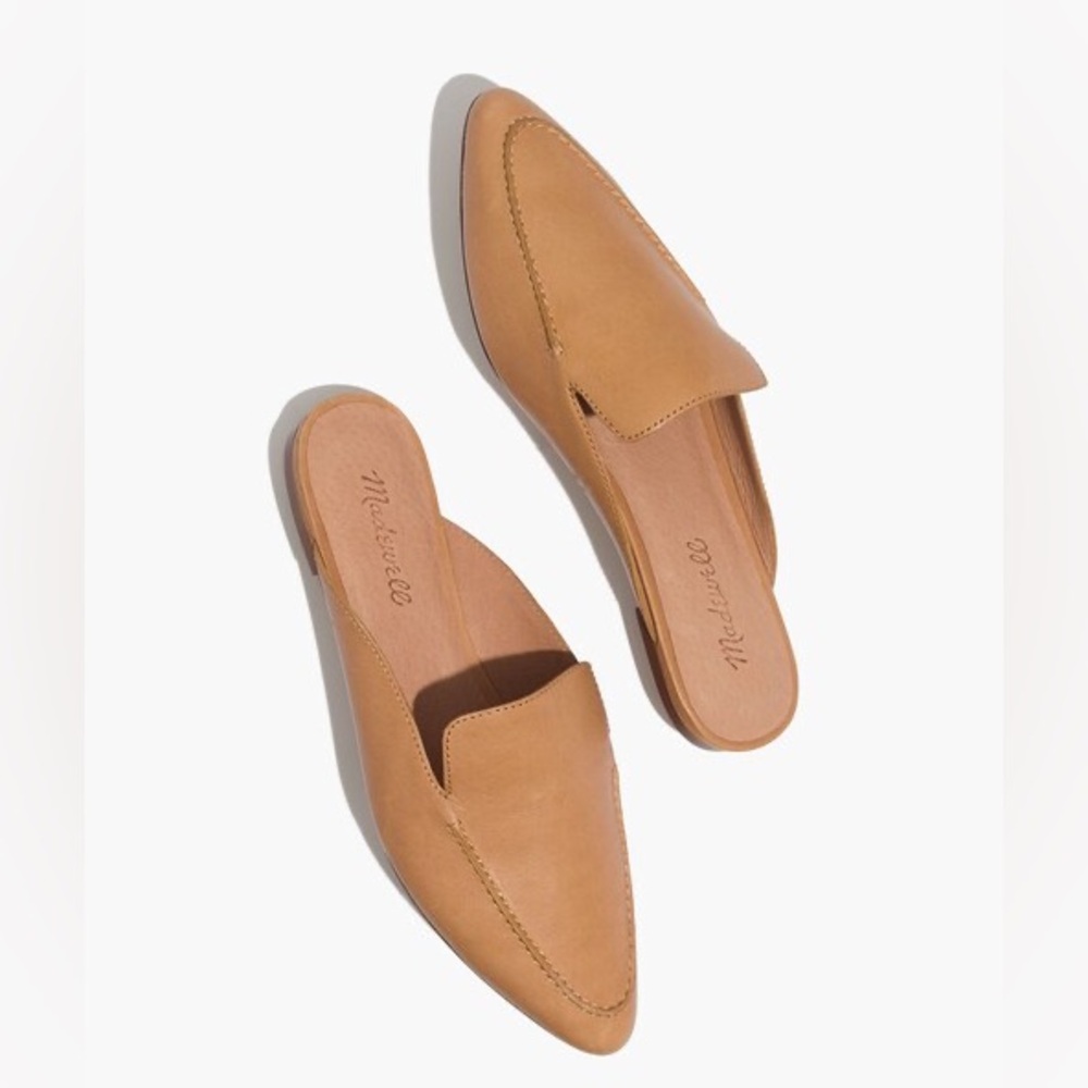 Madewell The Frances Loafer Mule Brown Leather Size 7 M Slip Shoe Chestnut